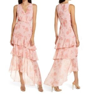WAYF The Giada Tiered Ruffle Chiffon Gown